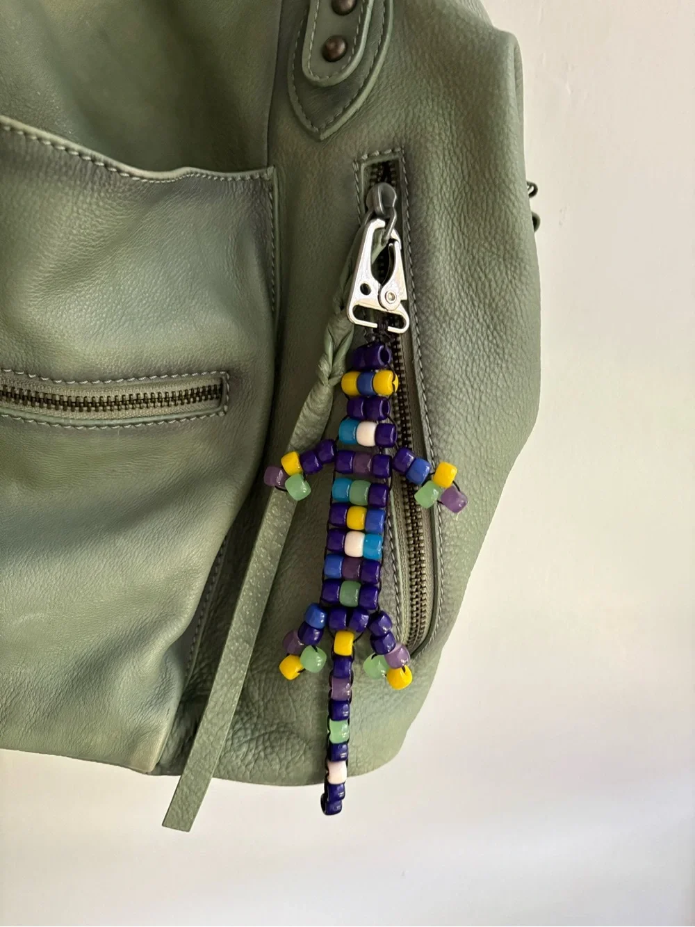 Free People Beaded Lizard Bag Charm 🔥multicolor